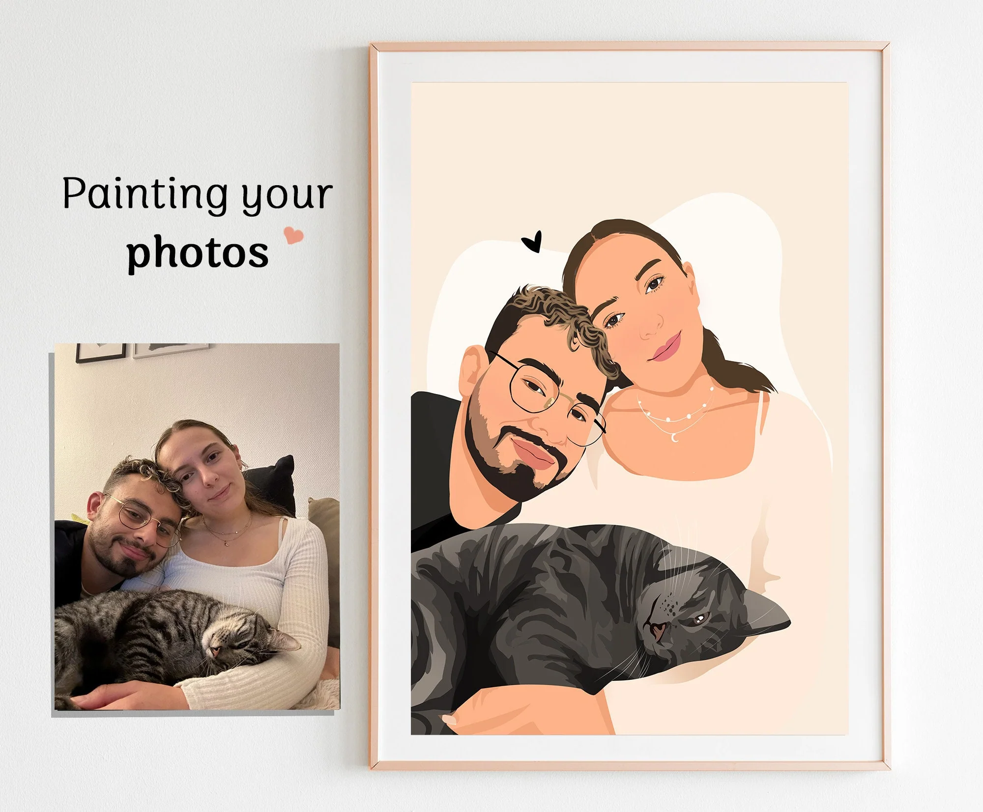 Custom Faceless Drawing, Family Portrait Gift, Mom Gifts, Custom Family Gift, House warming Gift, Hand-drawn Gift - Image 6