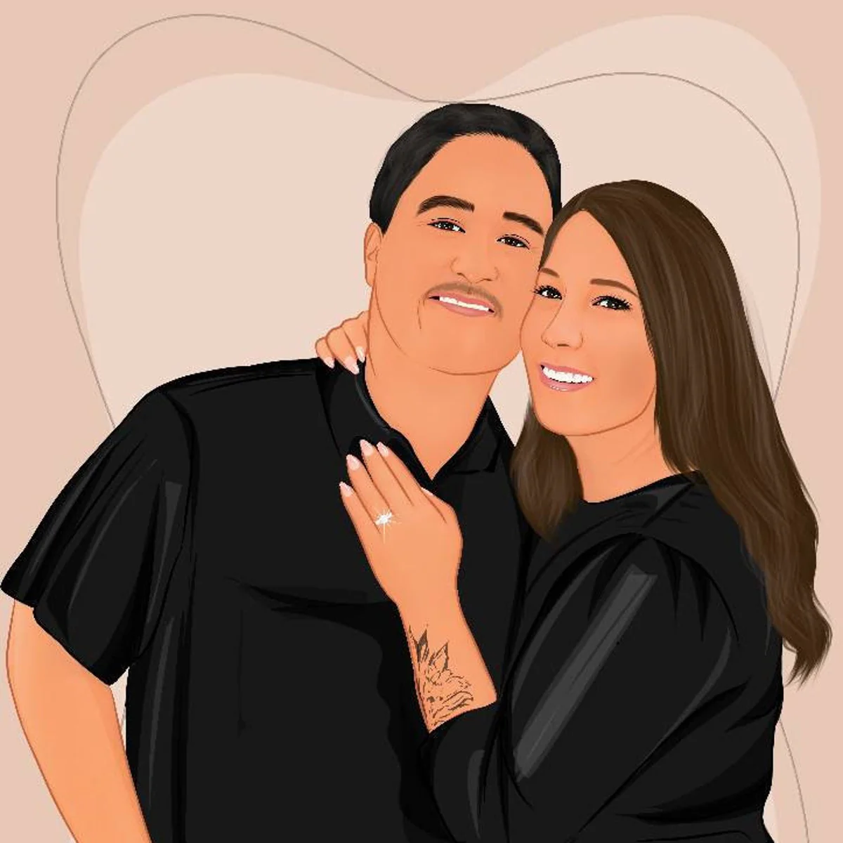 Custom Faceless Drawing, Family Portrait Gift, Mom Gifts, Custom Family Gift, House warming Gift, Hand-drawn Gift - Image 9