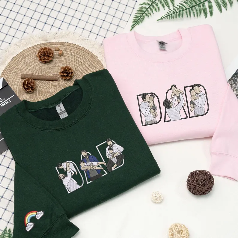 Custom Family Embroidered Sweatshirt – A Unique and Heartwarming Gift for Papa, Dad or Mama - Image 10