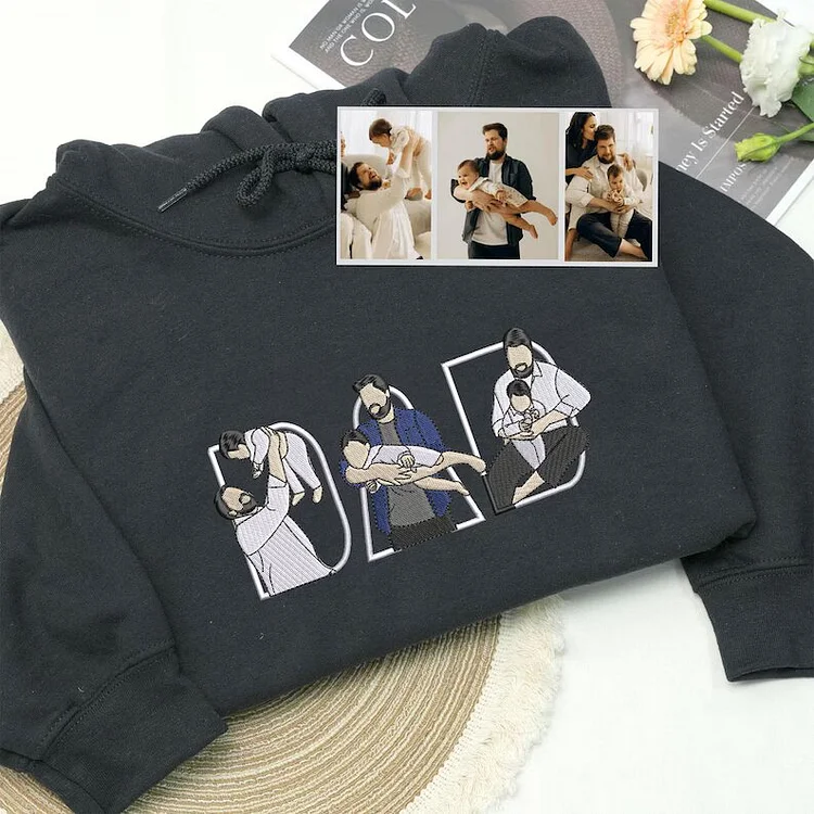 Custom Family Embroidered Sweatshirt – A Unique and Heartwarming Gift for Papa, Dad or Mama - Image 12
