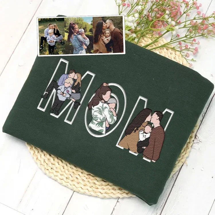 Custom Family Embroidered Sweatshirt – A Unique and Heartwarming Gift for Papa, Dad or Mama - Image 13