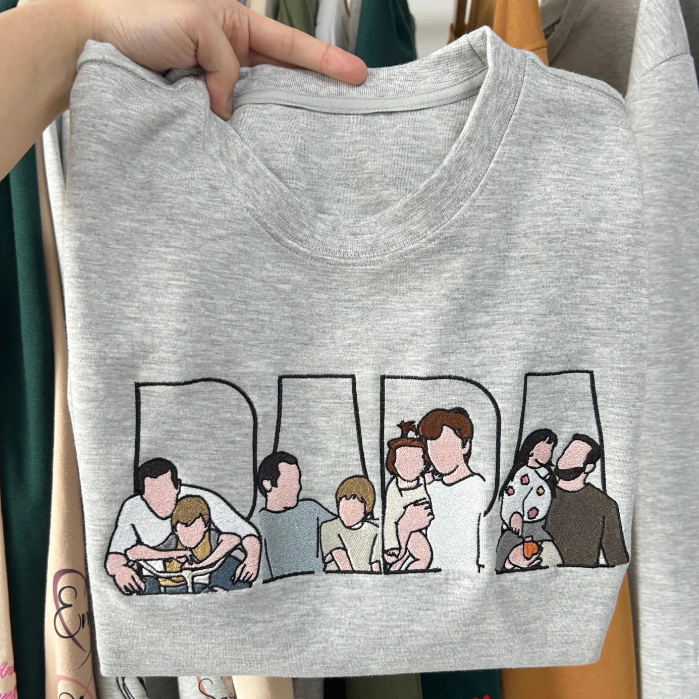 Custom Family Embroidered Sweatshirt – A Unique and Heartwarming Gift for Papa, Dad or Mama - Image 14