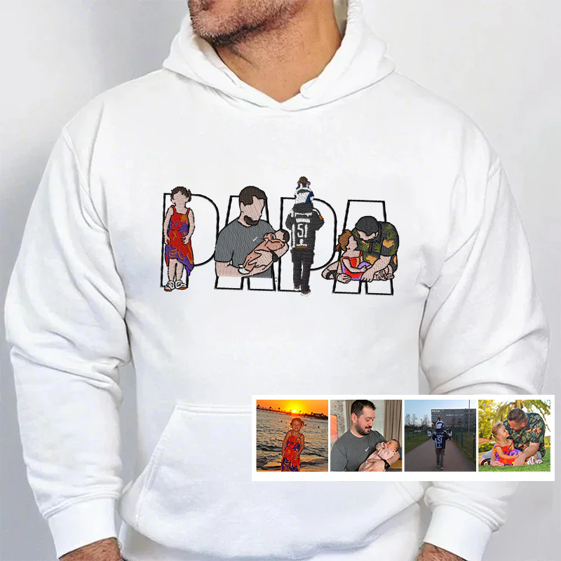 Custom Family Embroidered Sweatshirt – A Unique and Heartwarming Gift for Papa, Dad or Mama - Image 5