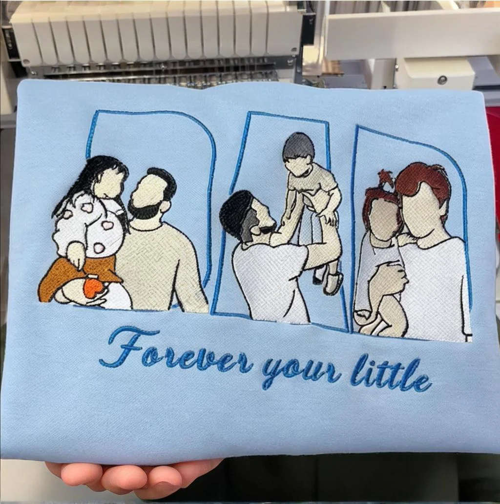 Custom Family Embroidered Sweatshirt – A Unique and Heartwarming Gift for Papa, Dad or Mama - Image 7