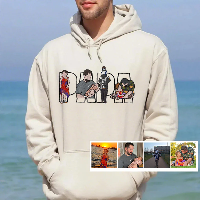 Custom Family Embroidered Sweatshirt – A Unique and Heartwarming Gift for Papa, Dad or Mama - Image 8