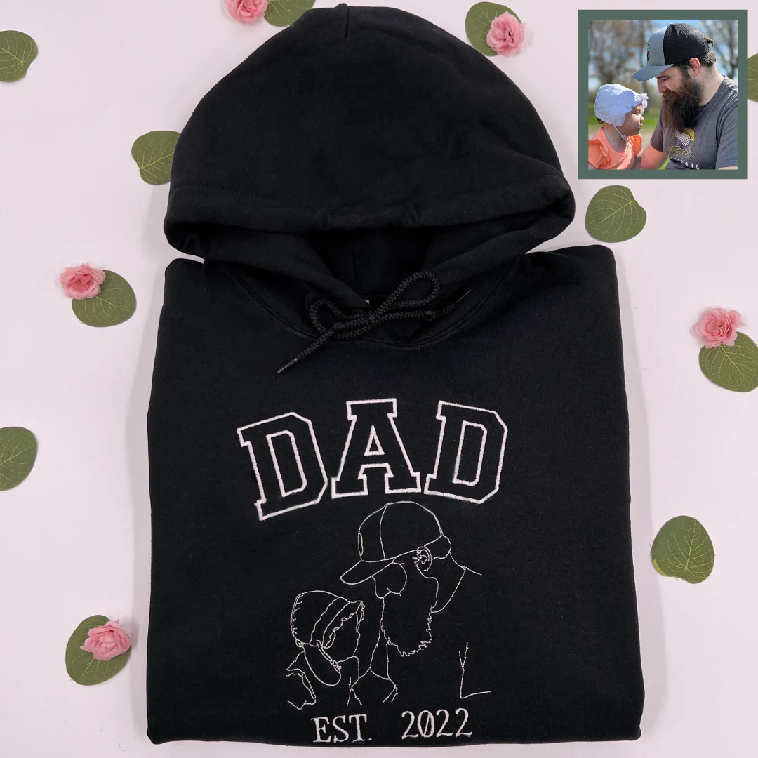 Custom Family Photo Embroidered T-shirt,Sweatshirt,Hoodie