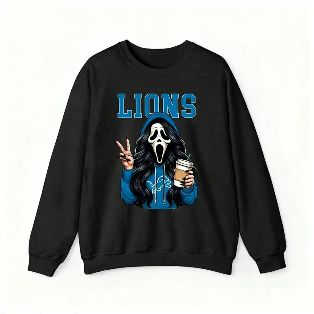 Custom Ghostface Scream Football Team Sweatshirt - Image 4