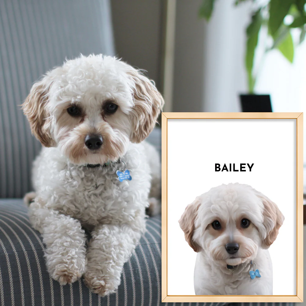 Custom One Pet Portrait, Perfect for Your Precious Puppy - Image 3
