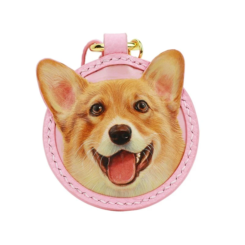 Custom Pet Leather Key Chains,Handmade 3D Leather Carving,Hand Drawn & Colored - Image 5