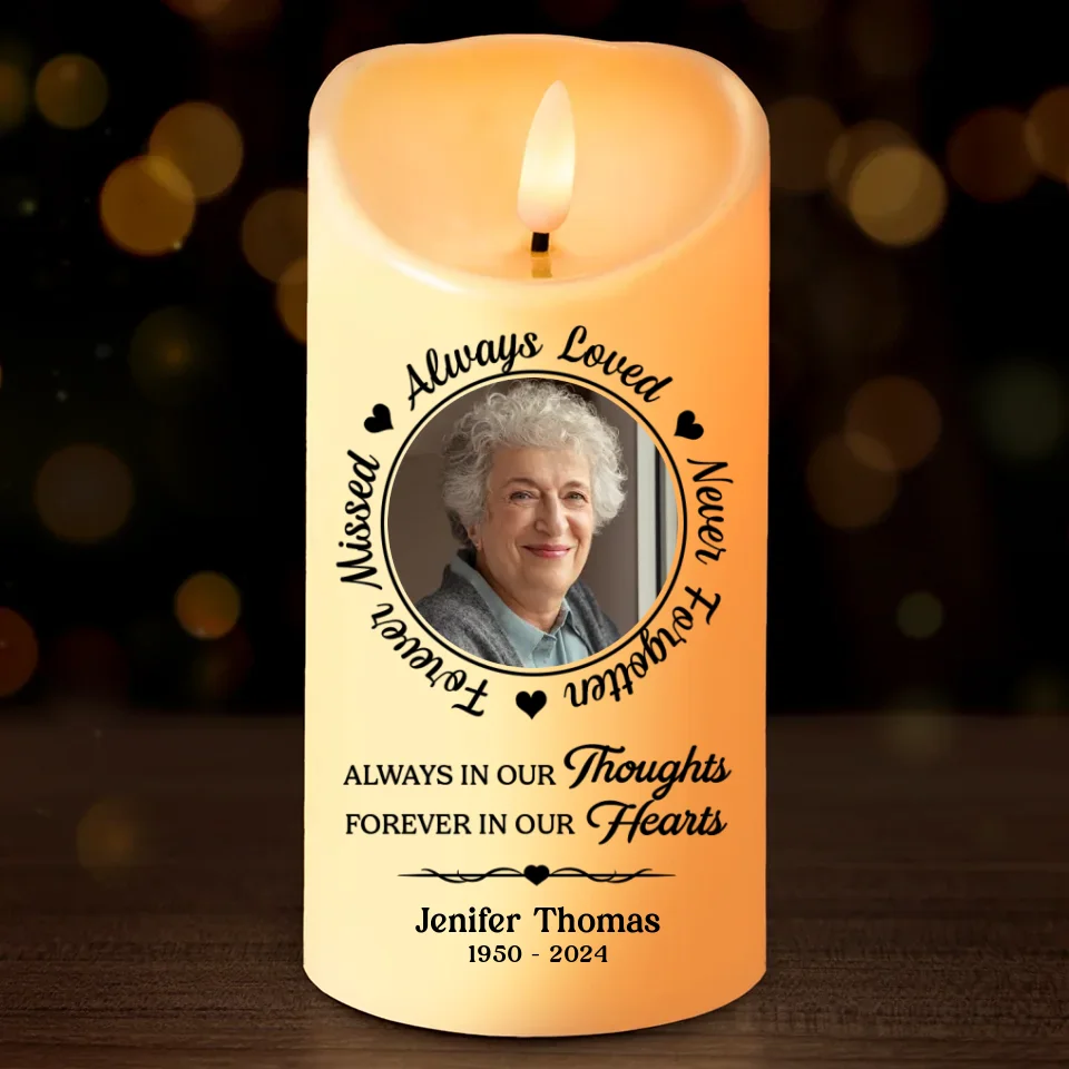 Memorial Personalized Custom LED Candle - Image 2