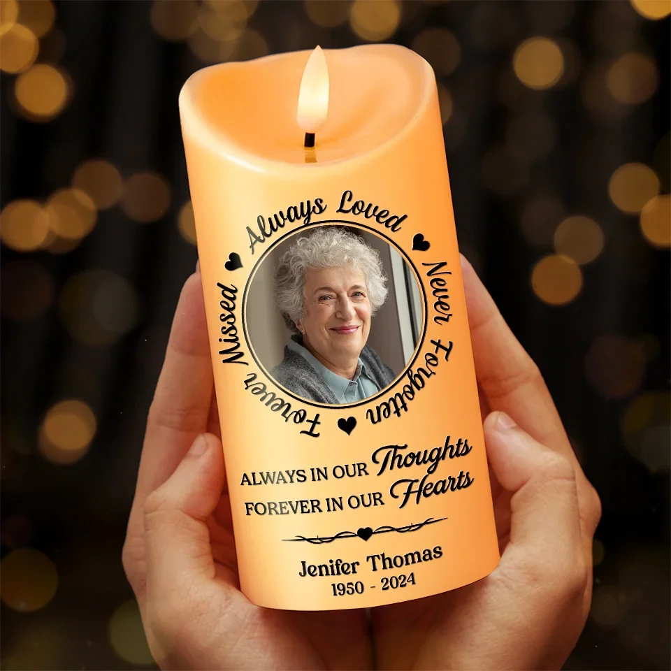 Memorial Personalized Custom LED Candle - Image 3