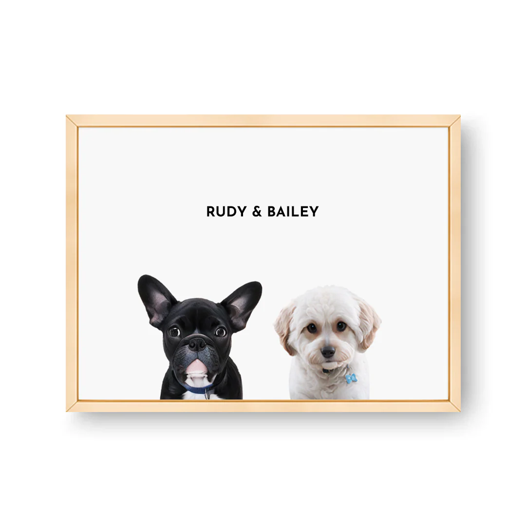 Custom Two Pet Portrait - Image 3