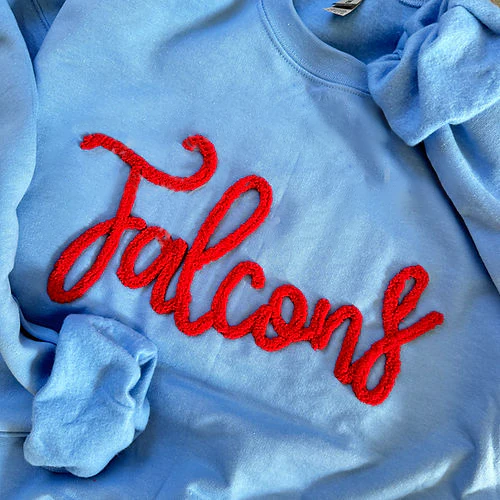 Custom Yarn Embroidered Sweatshirt - Image 2