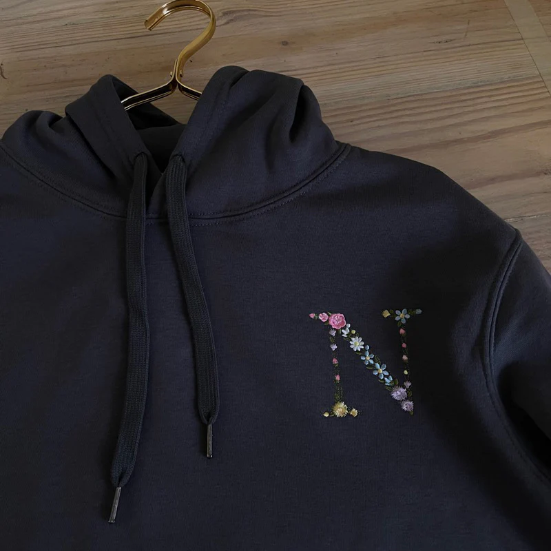 Custom Flower initials T-shirt,Sweatshirt,Hoodie - Image 2
