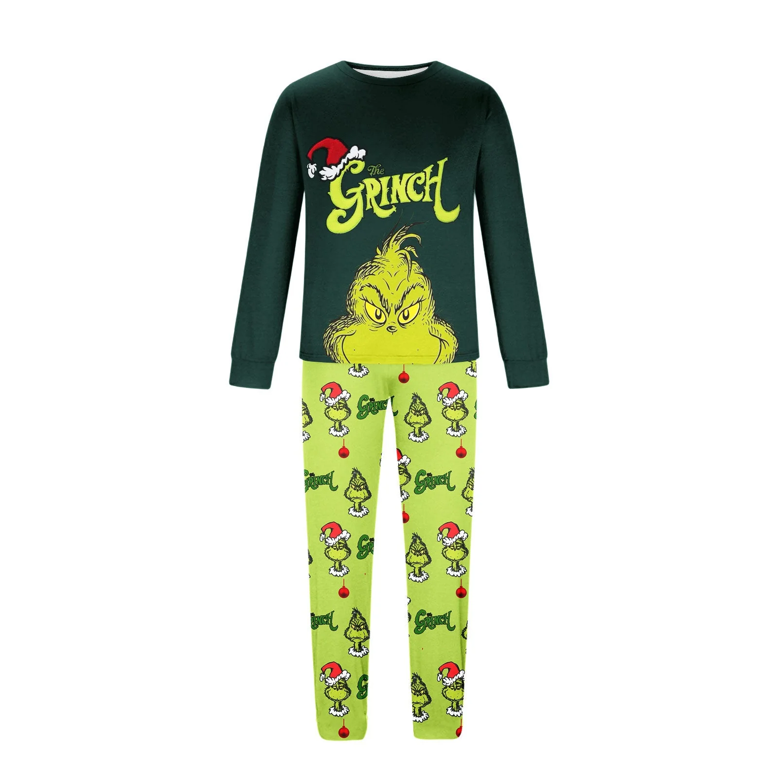 Cute Green Grinch Matching Family Christmas Pajamas - Image 8