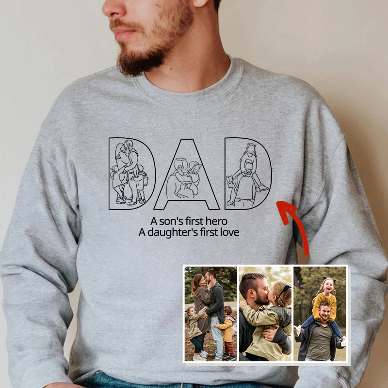 Dad's Love Lasts Forever - Personalized Embroidered Sweatshirt For Father's Day - Image 10