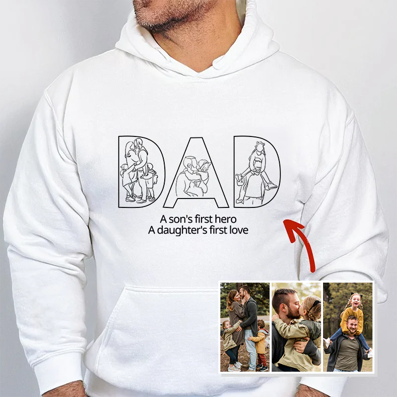 Dad's Love Lasts Forever - Personalized Embroidered Sweatshirt For Father's Day - Image 11