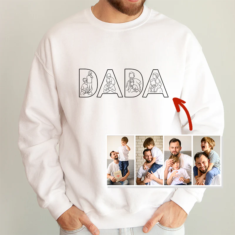 Dad's Love Lasts Forever - Personalized Embroidered Sweatshirt For Father's Day - Image 12