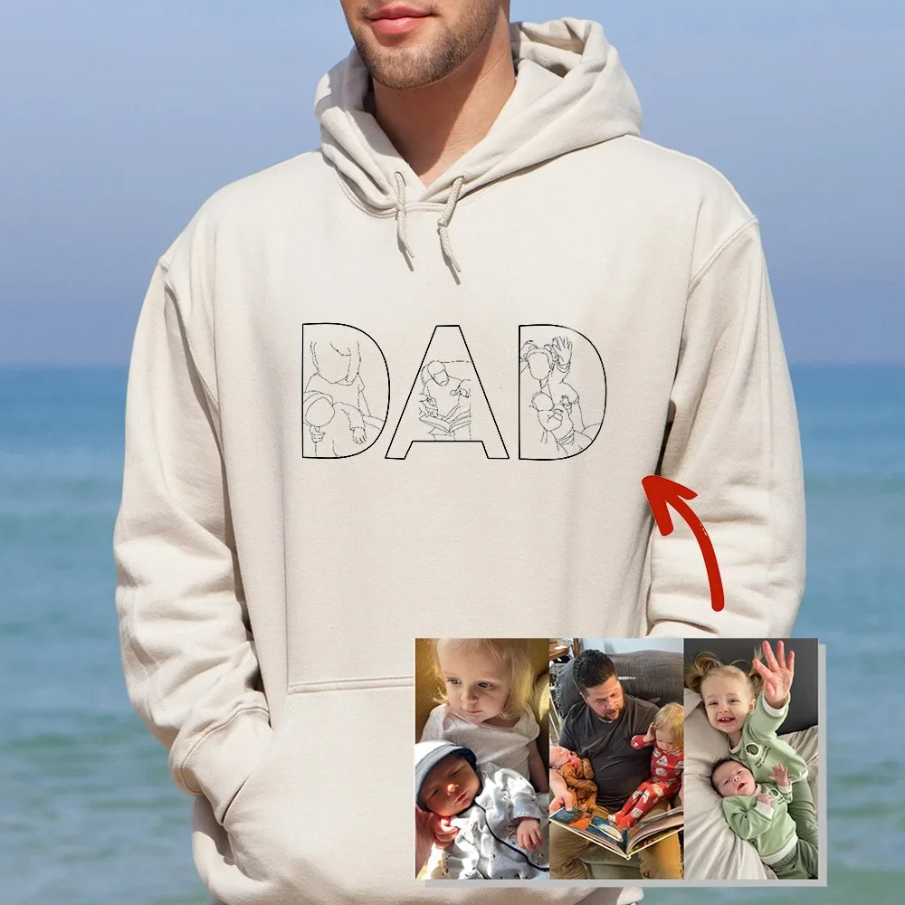 Dad's Love Lasts Forever - Personalized Embroidered Sweatshirt For Father's Day - Image 3