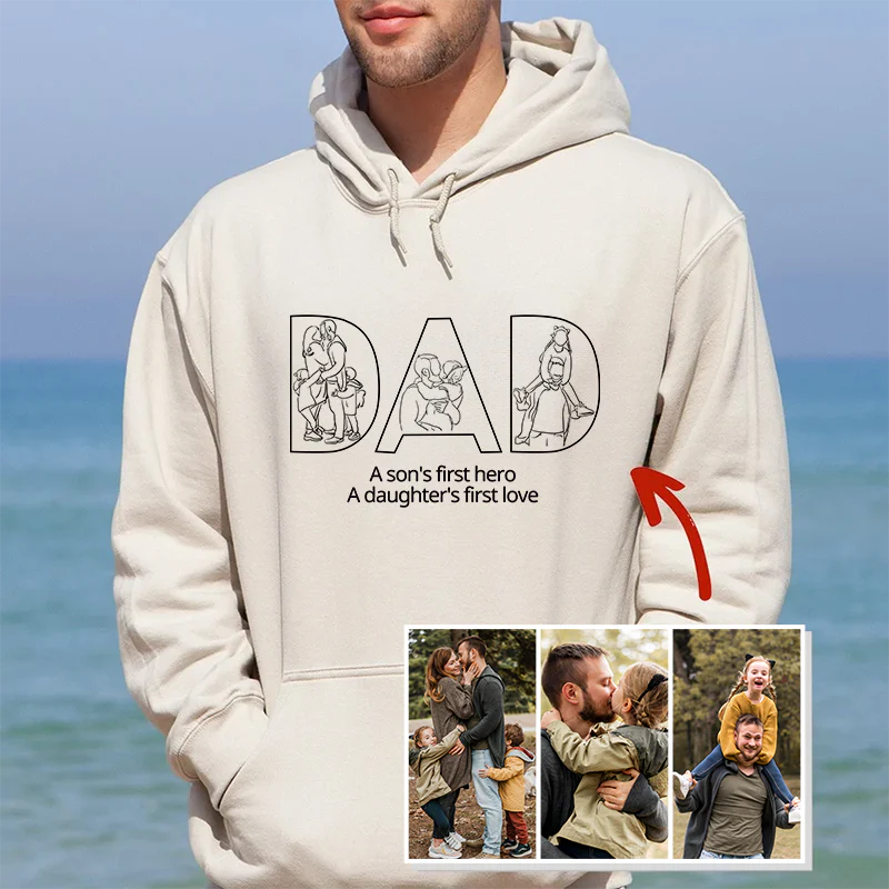 Dad's Love Lasts Forever - Personalized Embroidered Sweatshirt For Father's Day - Image 5