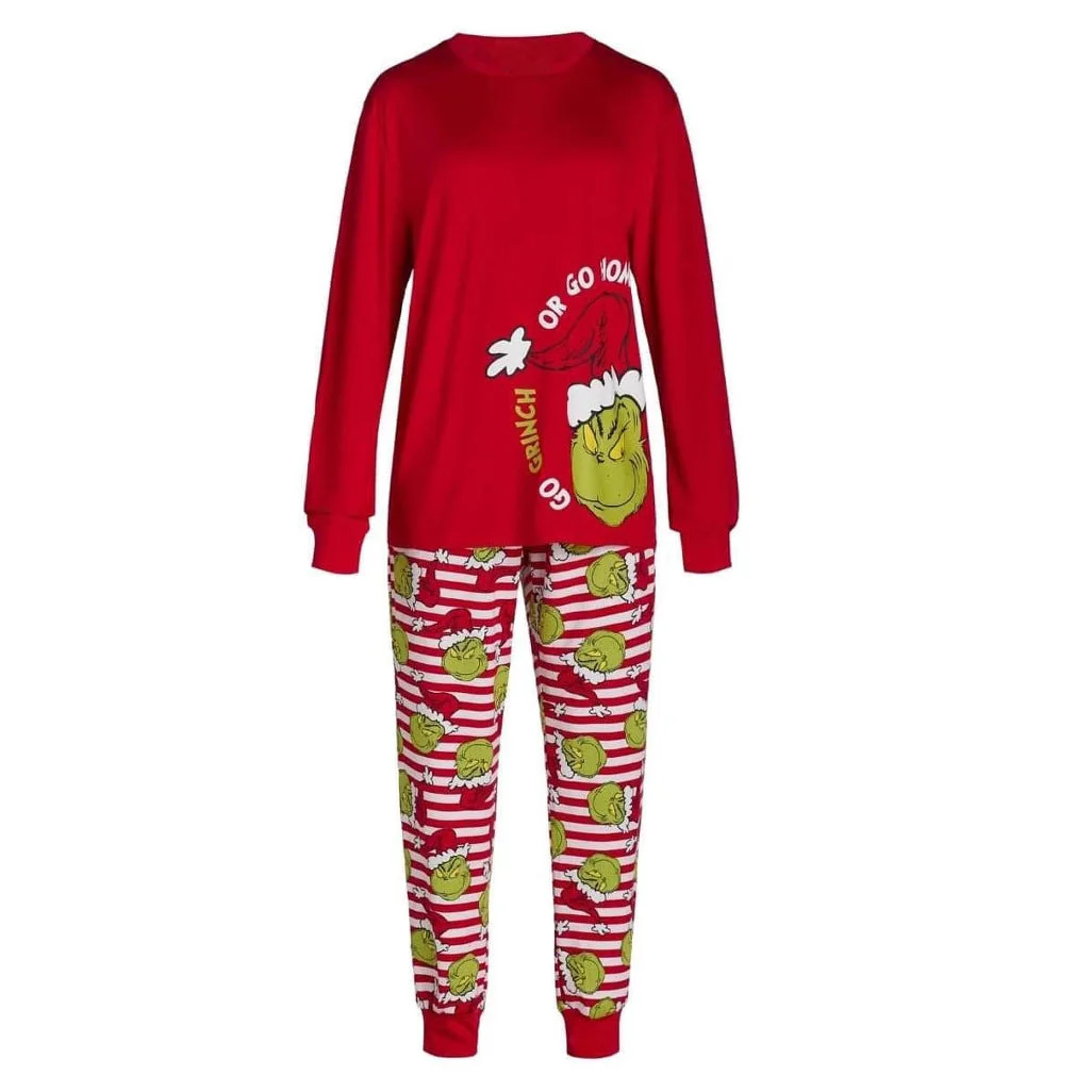 Go Grinch Matching Family Christmas Pajamas-Dog Pajamas Included - Image 3