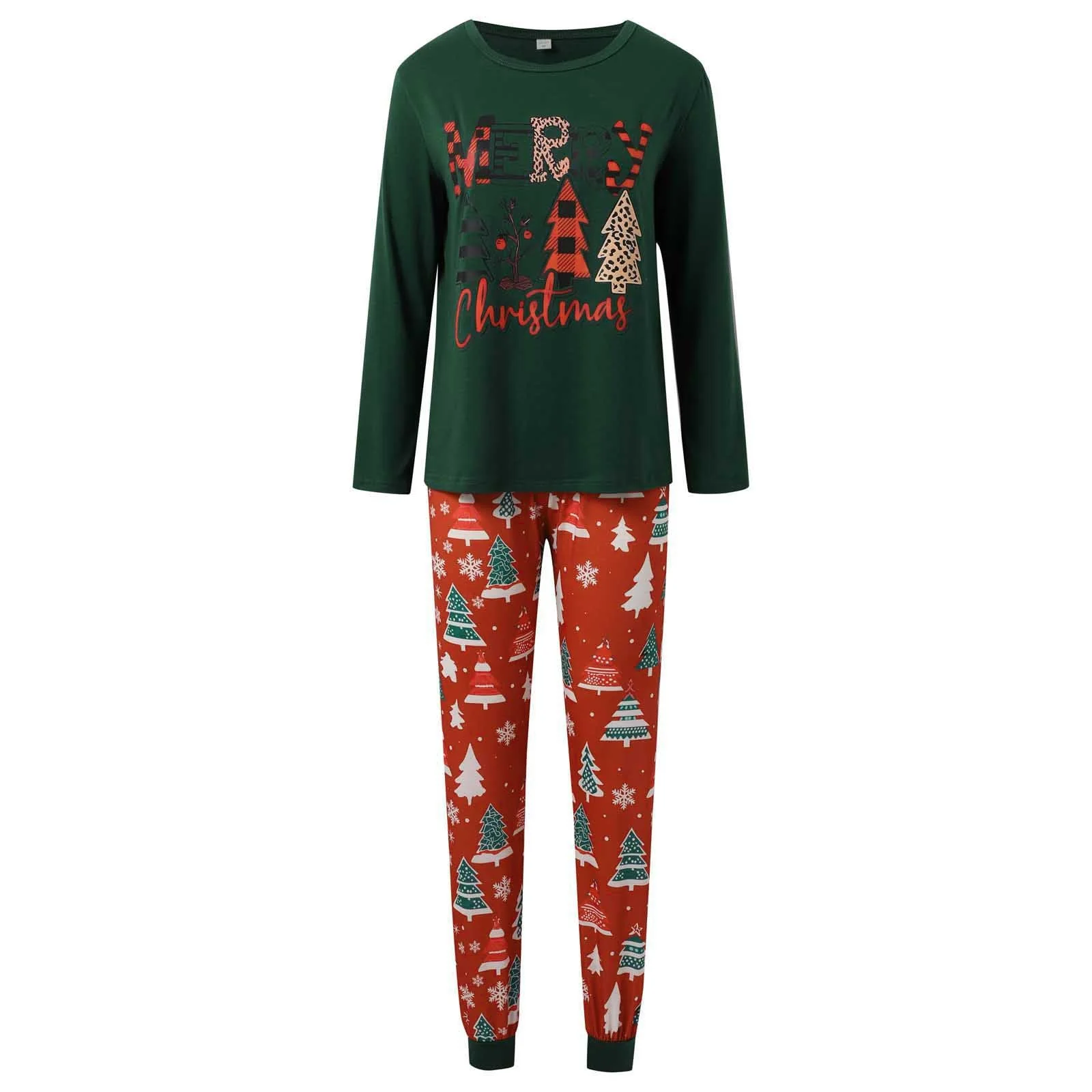Green Christmas letter Matching Family Christmas Pajamas - Image 5