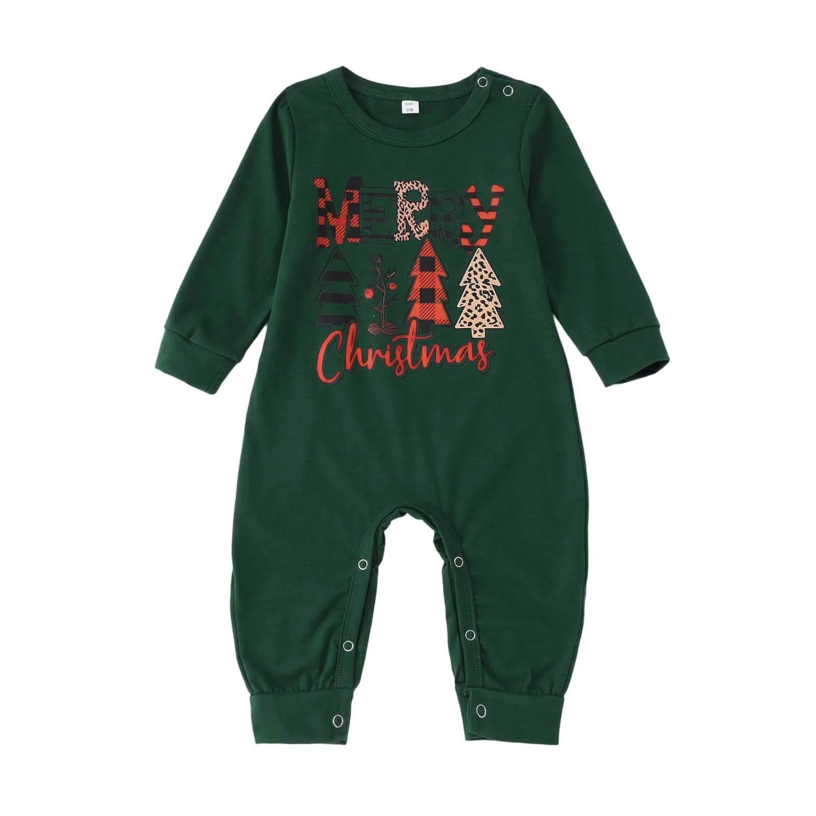 Green Christmas letter Matching Family Christmas Pajamas - Image 7