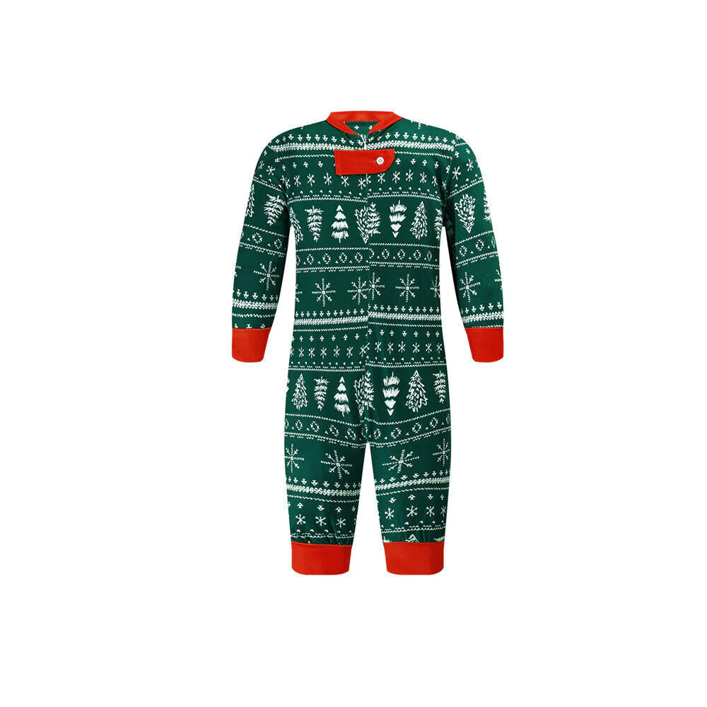 Green Christmas Tree Matching Family Christmas Pajamas-Dog Pajamas Included - Image 10