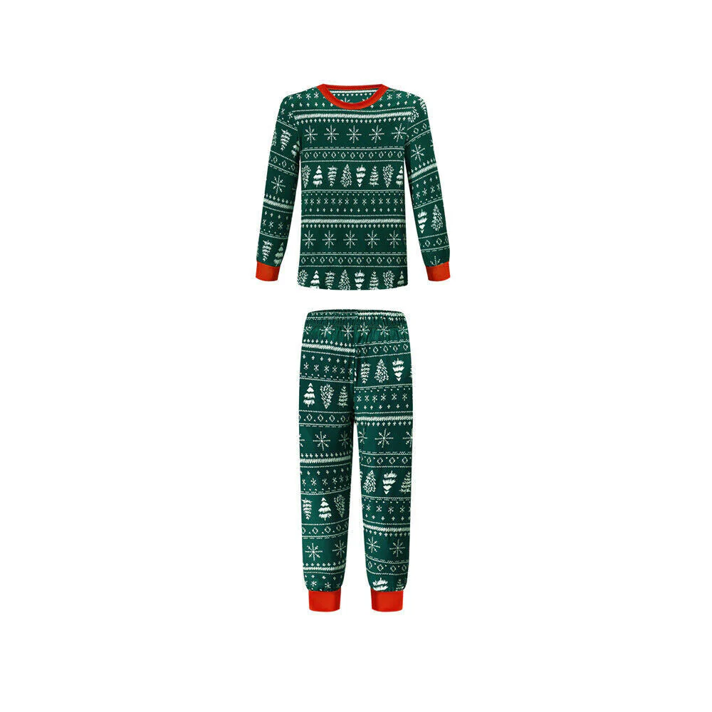 Green Christmas Tree Matching Family Christmas Pajamas-Dog Pajamas Included - Image 6