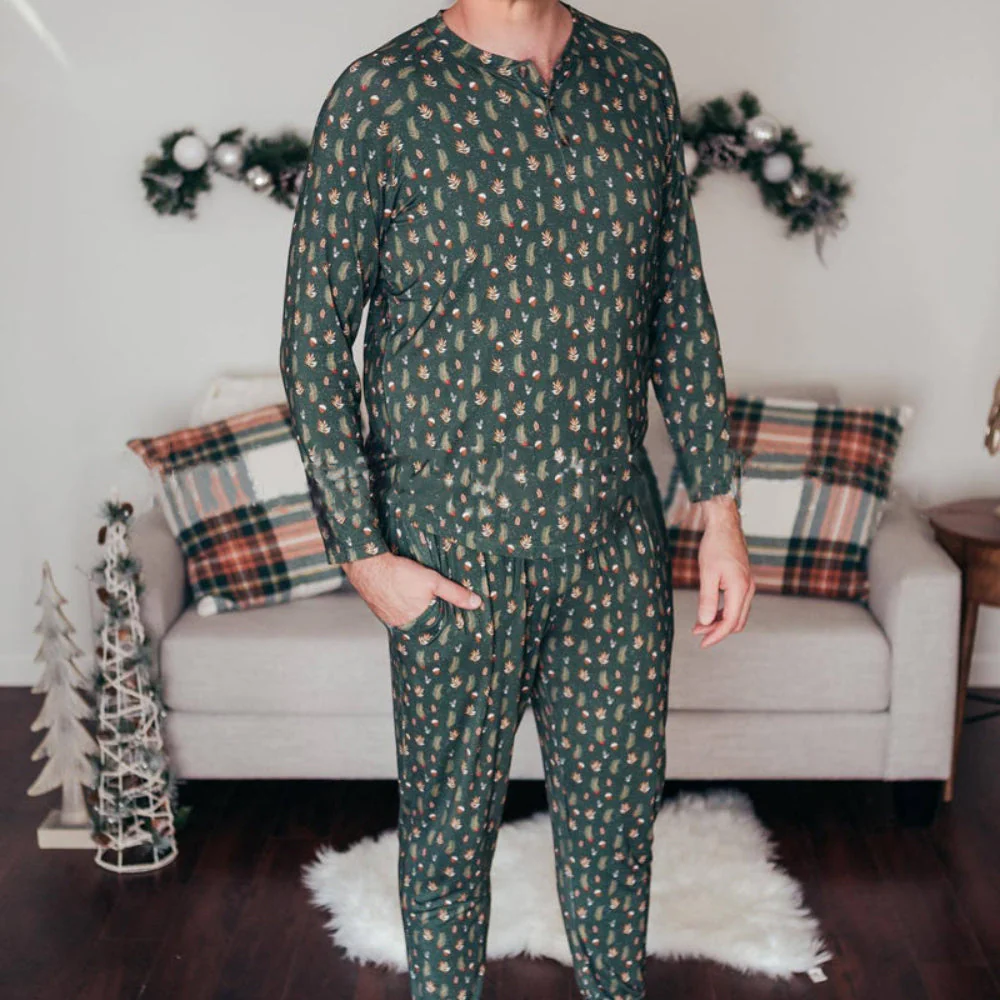 Green Christmas Tree Matching Family Pajamas | Adults, Kids & Dog Pajamas - Image 5
