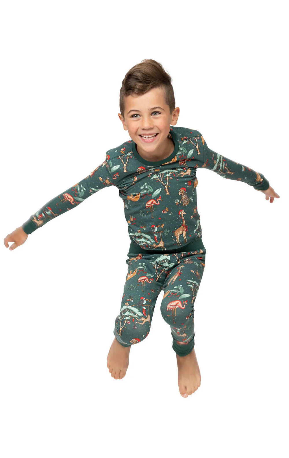 Green Cute Zoo Matching Family Christmas Pajamas | Adults, Kids & Dog Pajamas - Image 5