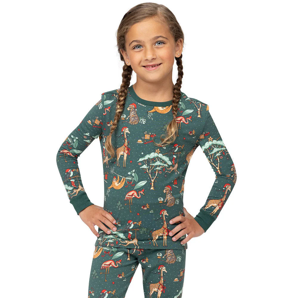 Green Cute Zoo Matching Family Christmas Pajamas | Adults, Kids & Dog Pajamas - Image 6