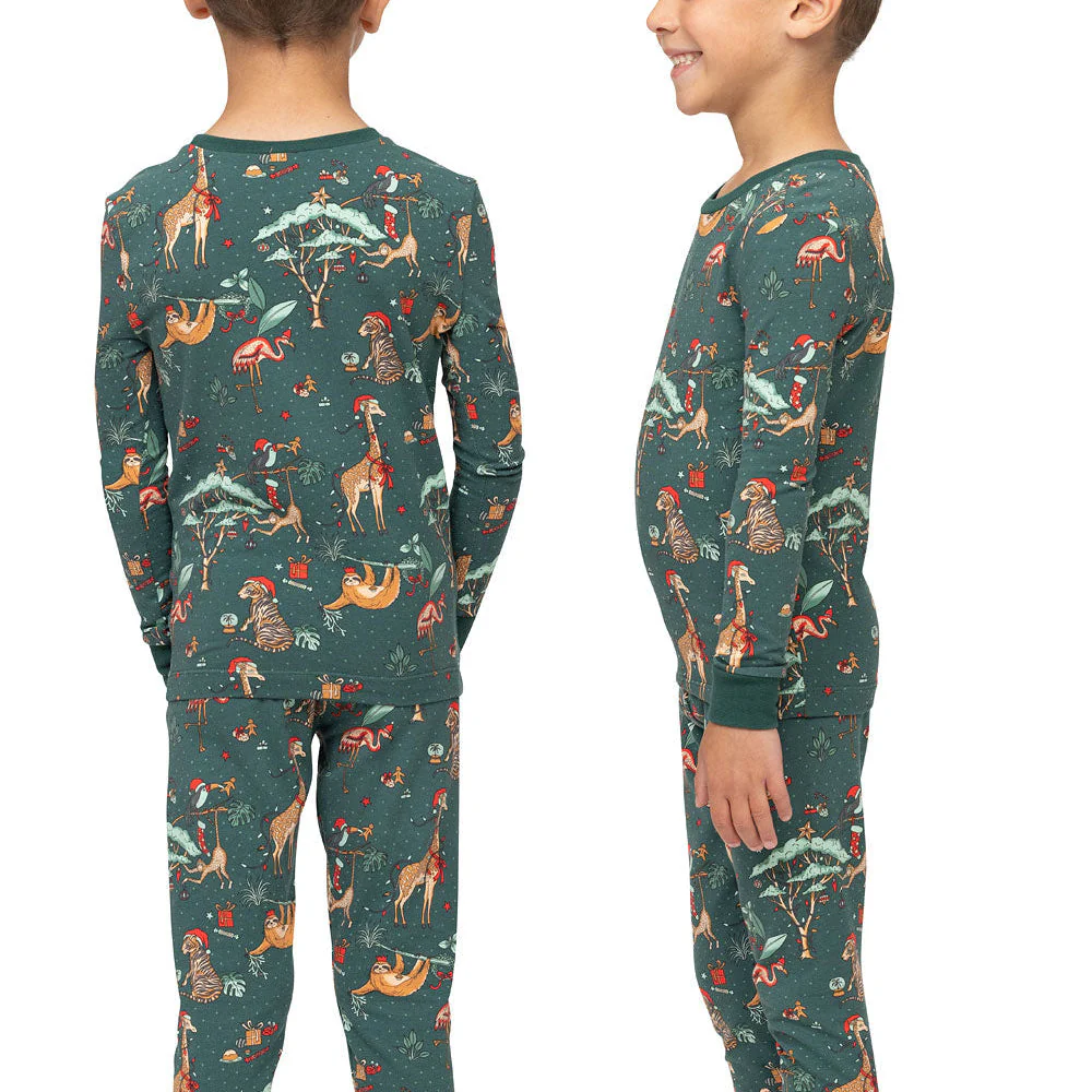 Green Cute Zoo Matching Family Christmas Pajamas | Adults, Kids & Dog Pajamas - Image 7