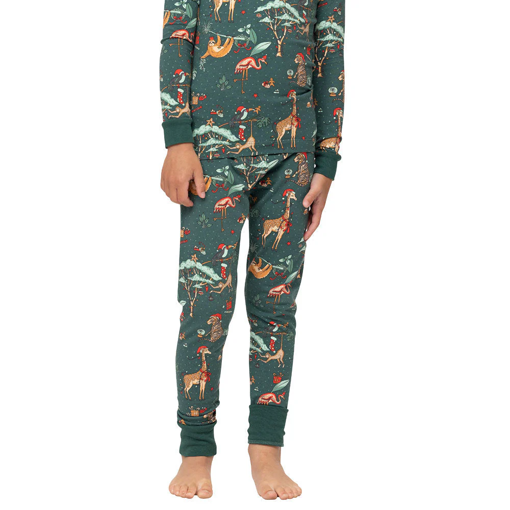 Green Cute Zoo Matching Family Christmas Pajamas | Adults, Kids & Dog Pajamas - Image 8