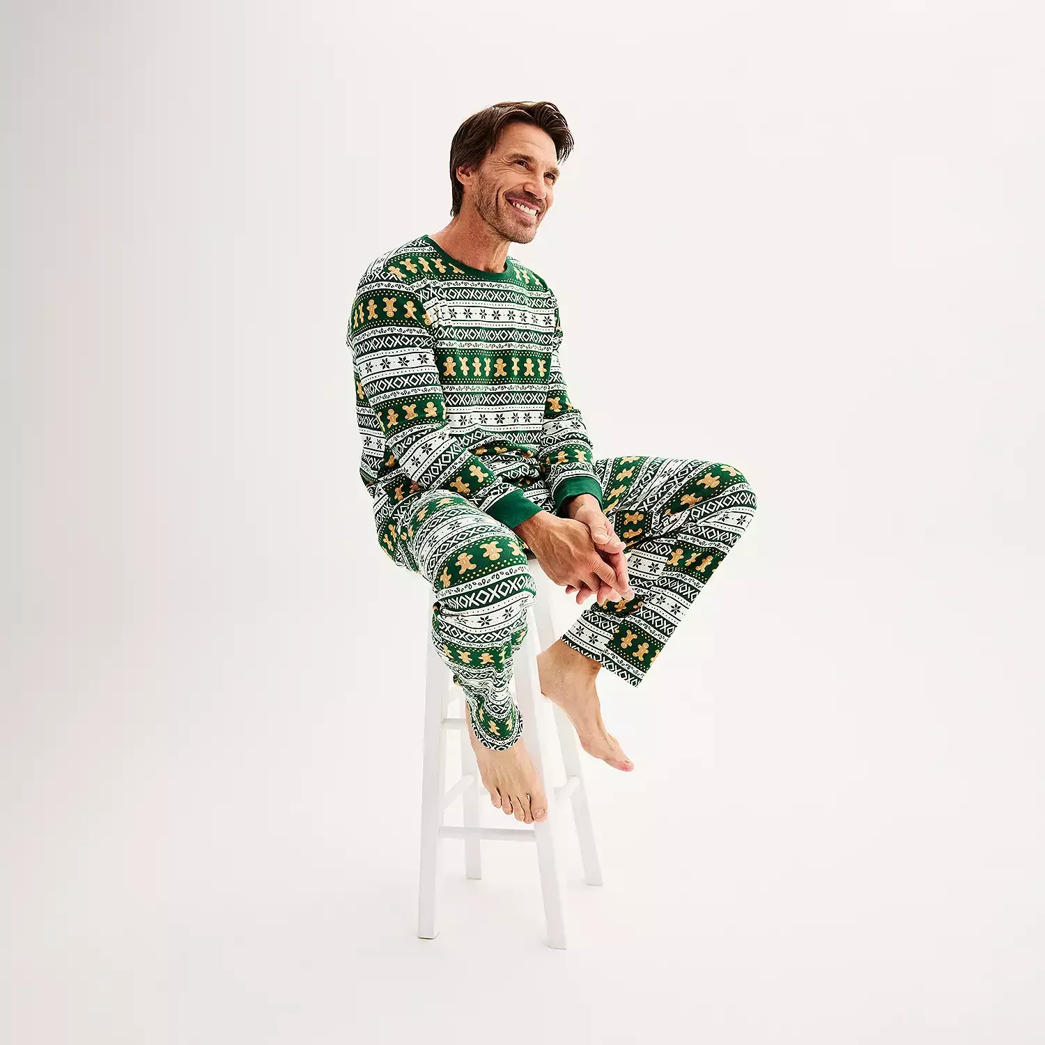 Green Gingerbread Matching Family Christmas Pajamas | Adults, Kids & Dog Pajamas Included - Image 7