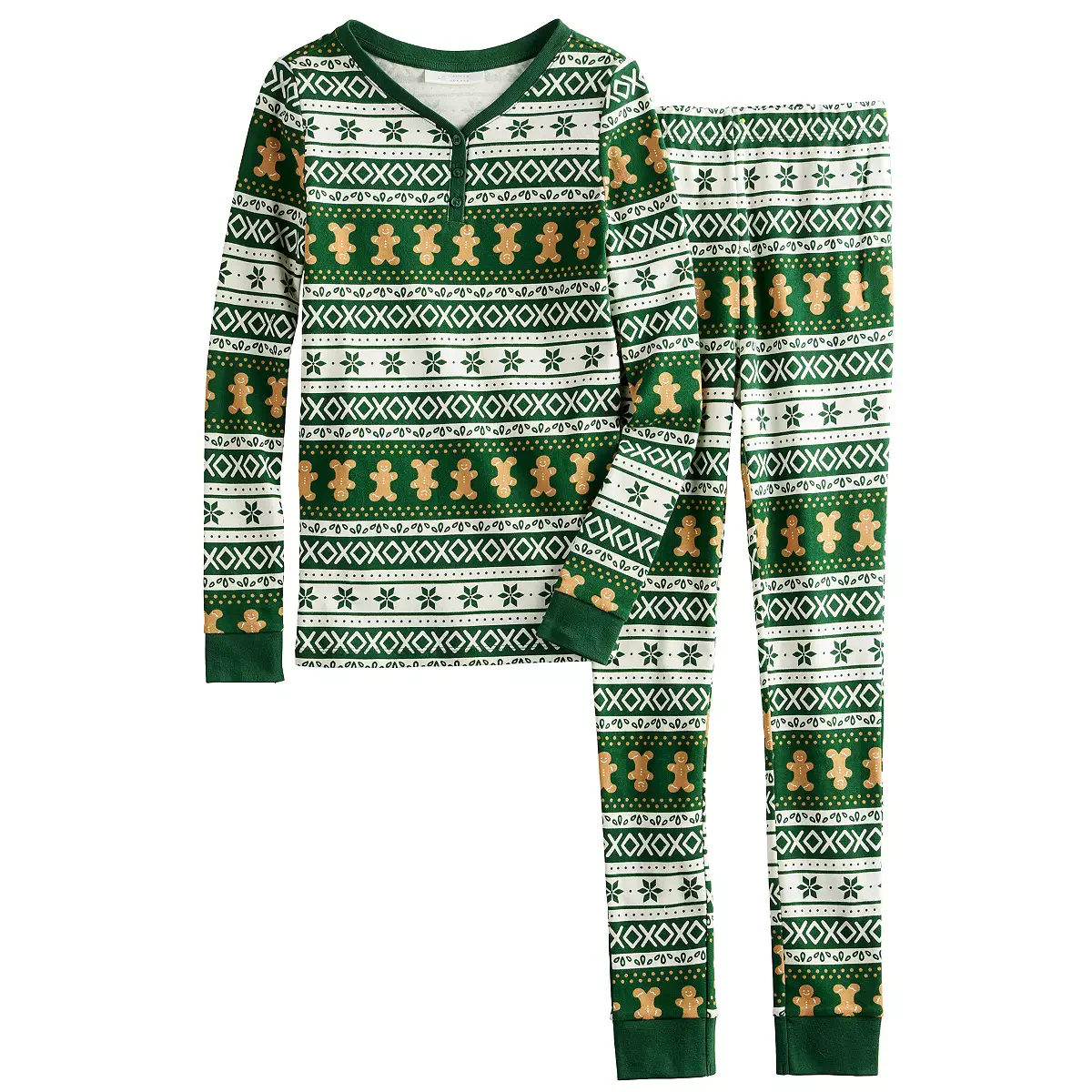 Green Gingerbread Matching Family Christmas Pajamas | Adults, Kids & Dog Pajamas Included - Image 8