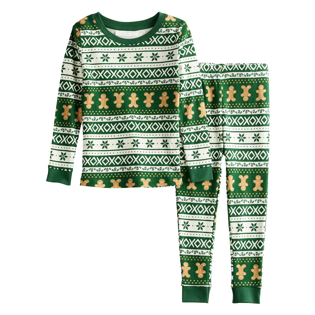 Green Gingerbread Matching Family Christmas Pajamas (Dog Pajamas Included) - Image 9