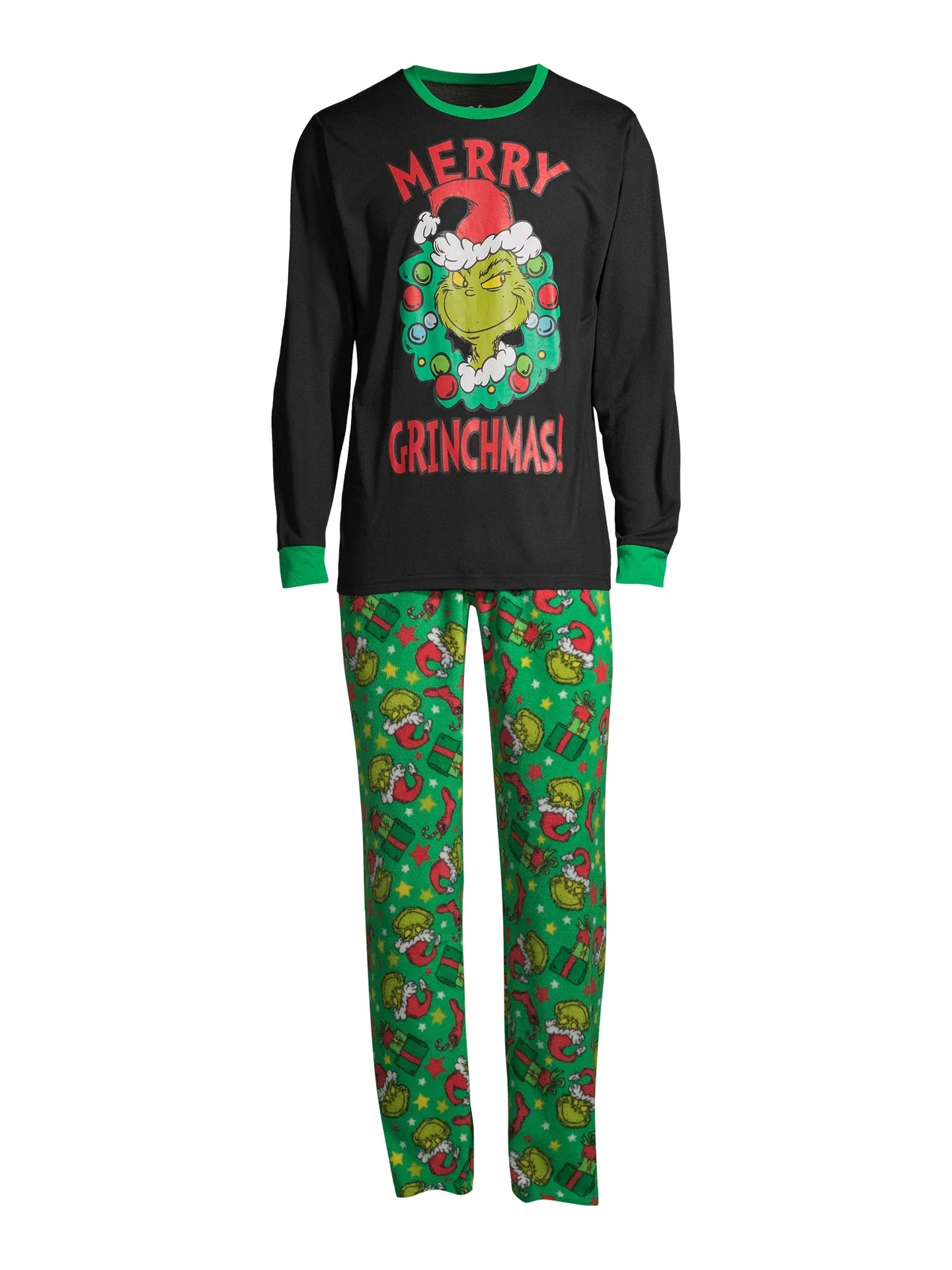 Green Grinch Print Matching Family Christmas Pajamas - Image 5