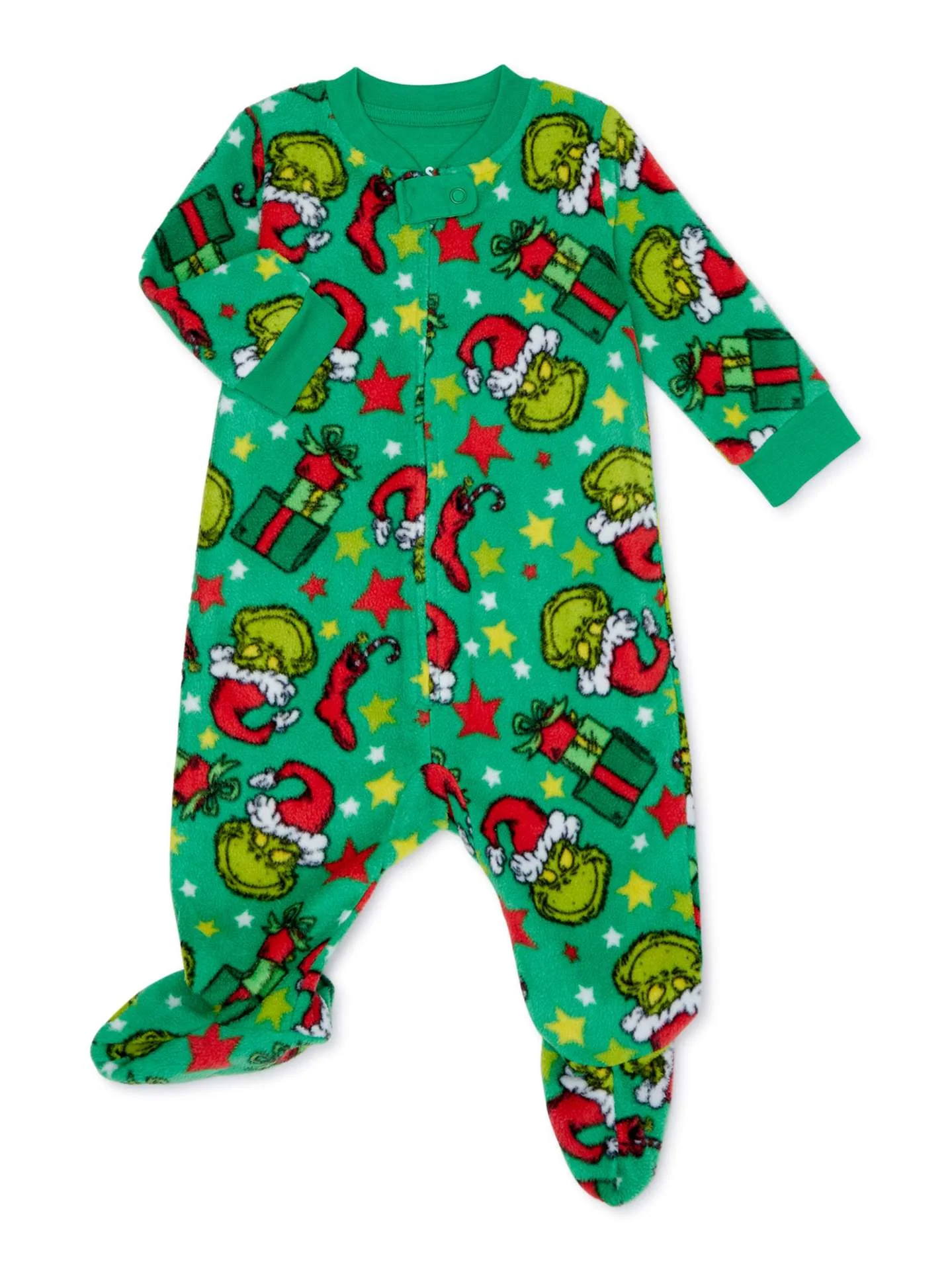 Green Grinch Print Matching Family Christmas Pajamas - Image 7