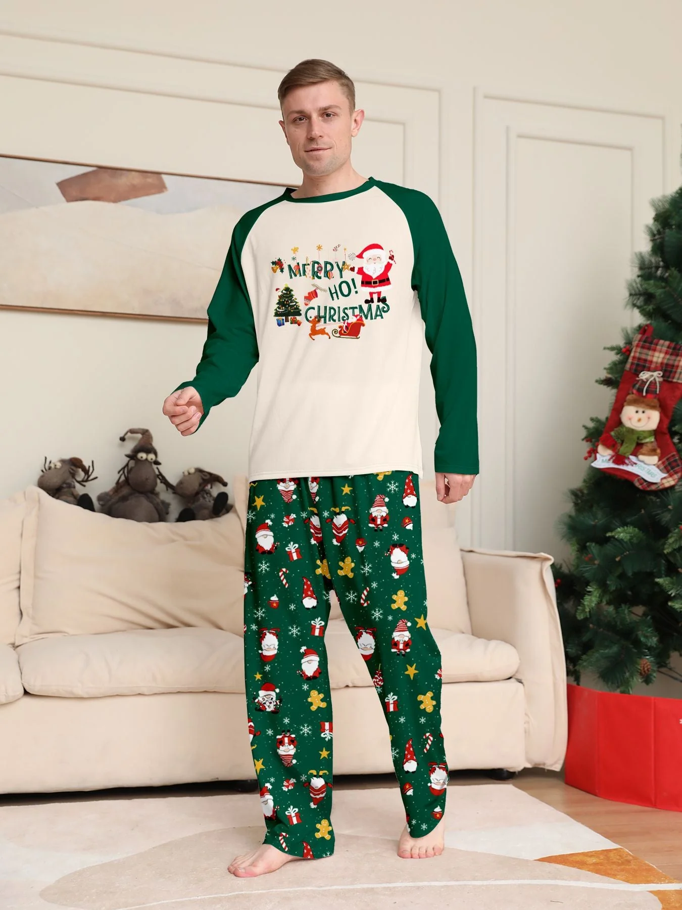 Green Holiday Matching Family Christmas Pajamas | Adults, Kids & Dog Pajamas - Image 4