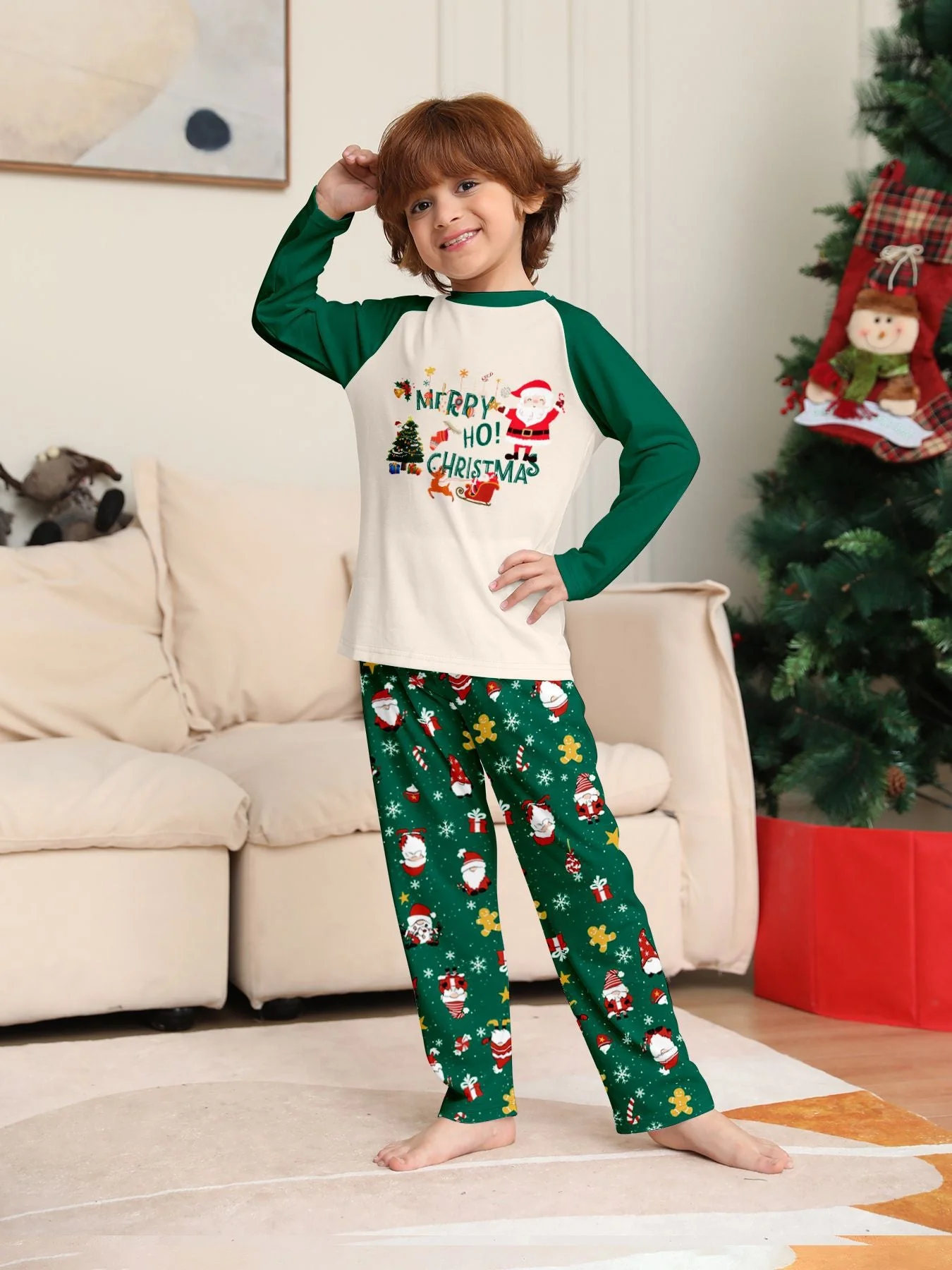 Green Holiday Matching Family Christmas Pajamas | Adults, Kids & Dog Pajamas - Image 6