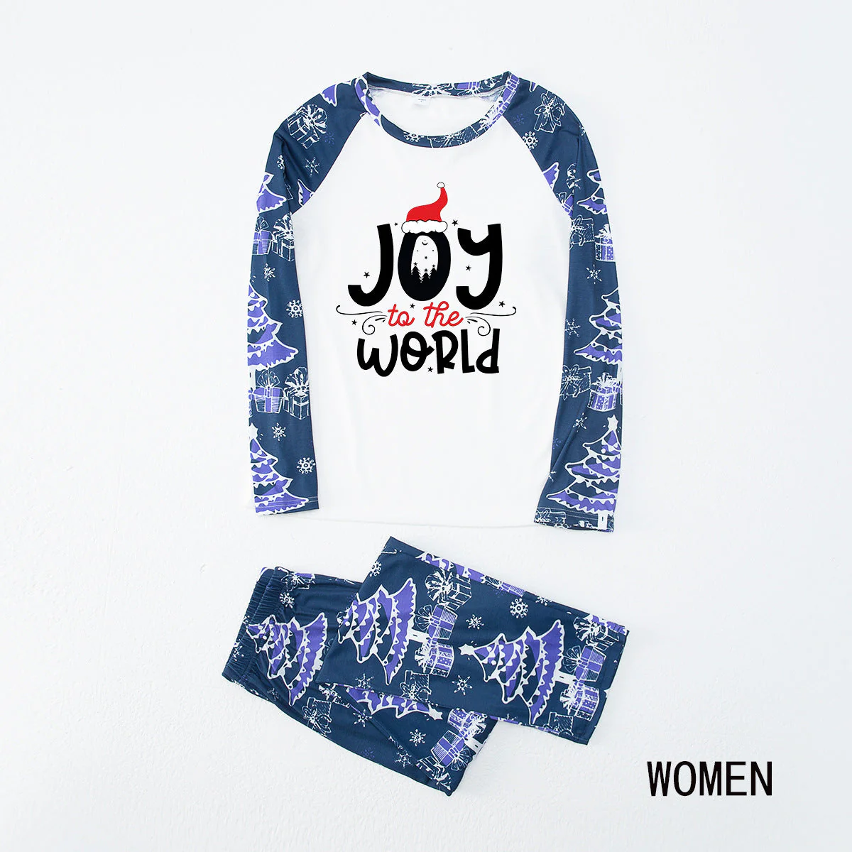 Joy World Pattern Matching Family Christmas Pajamas - Image 3