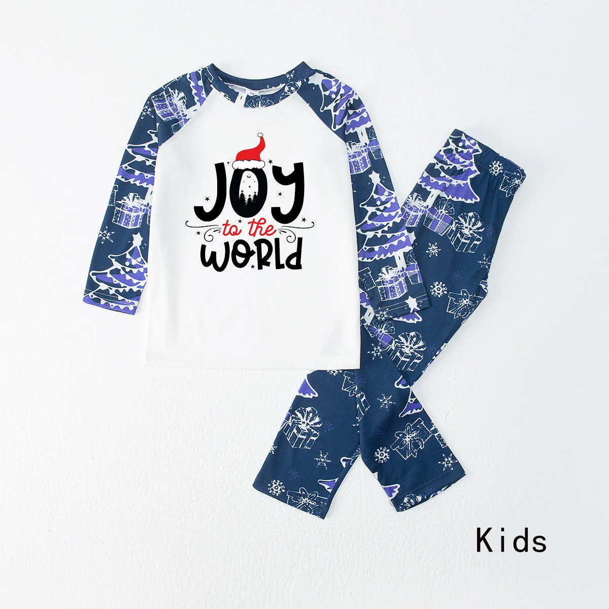 Joy World Pattern Matching Family Christmas Pajamas - Image 5