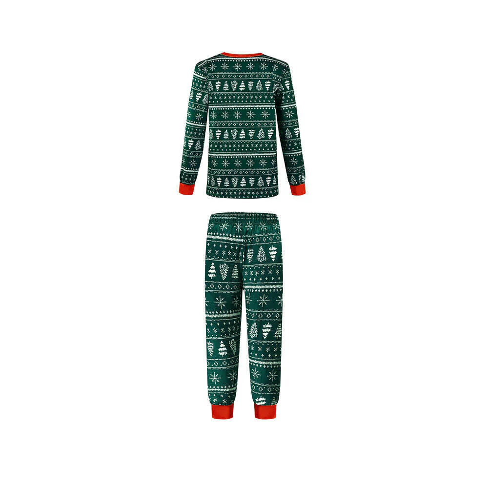 Green Reindeer Matching Family Christmas Pajamas | Adults, Kids & Dog Pajamas - Image 9