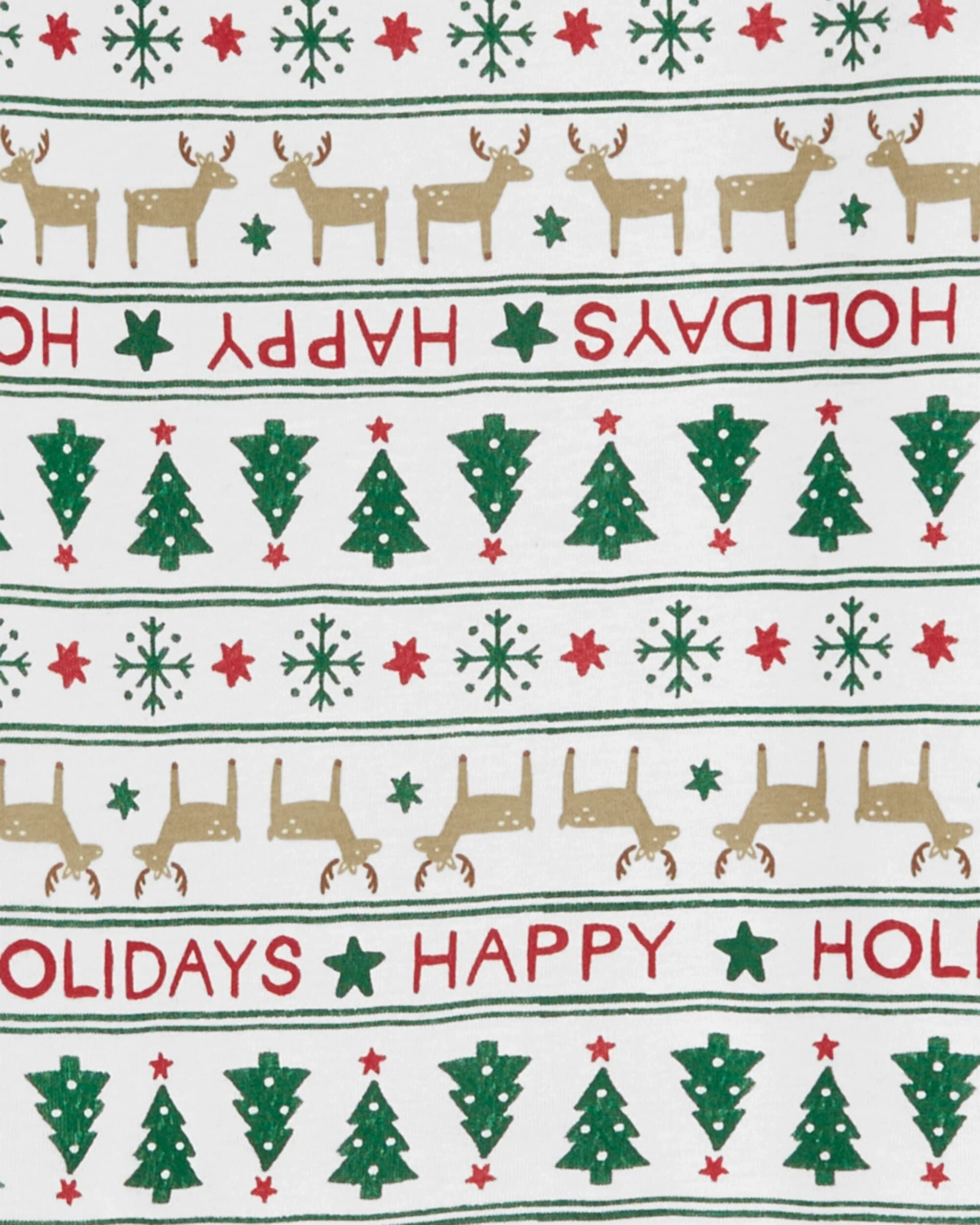Green snowflakes Pattern Matching Family Christmas Pajamas - Image 5