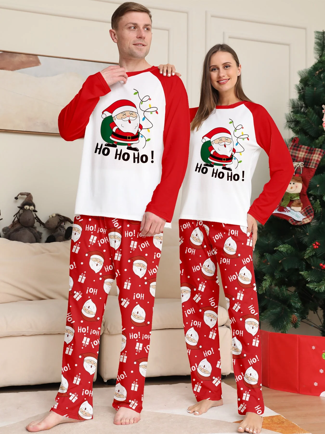 Holiday Christmas Deer Matching Family Christmas Pajamas | Adults, Kids & Dog Pajamas - Image 3