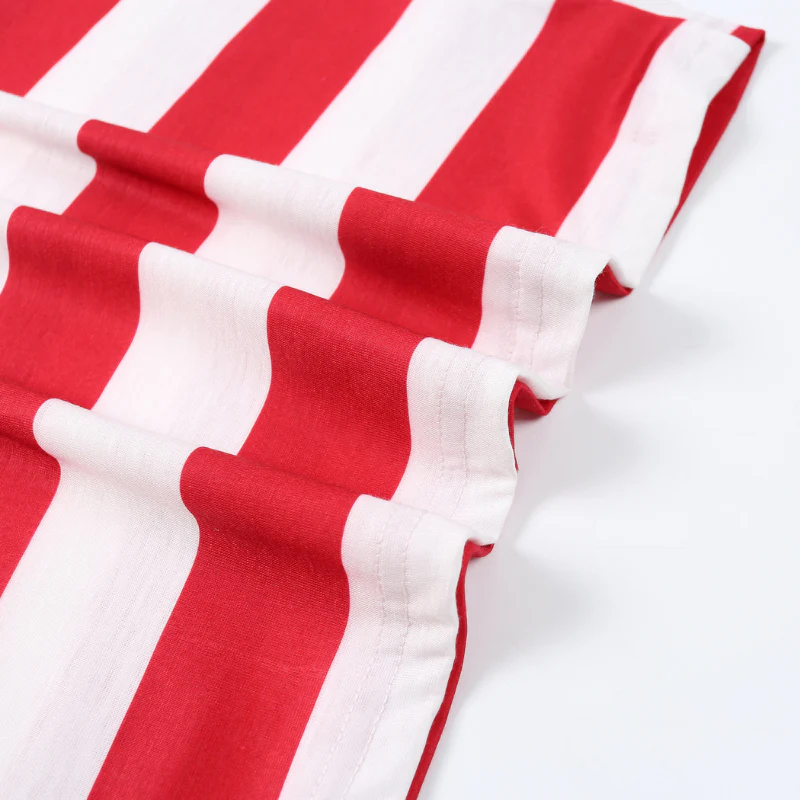 Holiday Red and White Striped Matching Family Christmas Pajamas-Dog Pajamas Included - Image 8