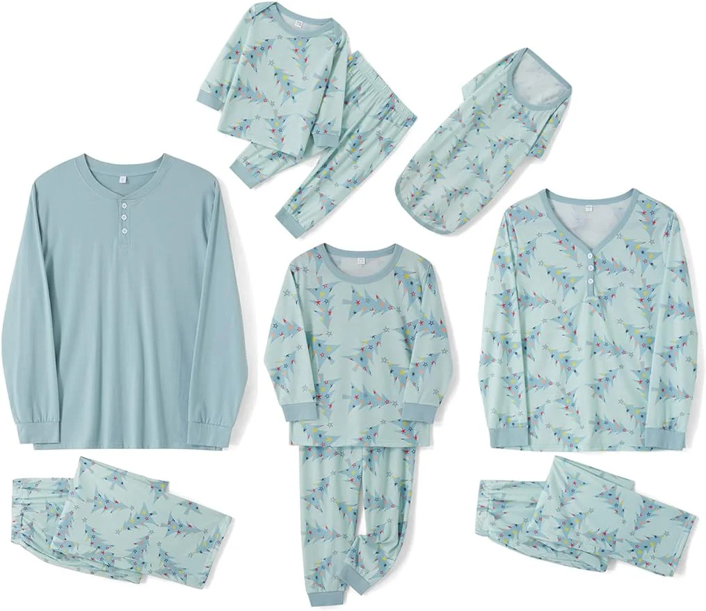 Holly Trees Matching Family Christmas Pajamas | Adults, Kids & Dog Pajamas - Image 4