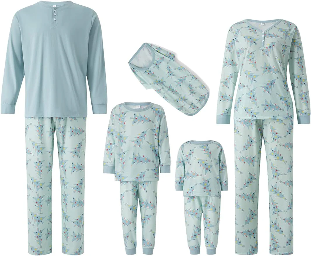 Holly Trees Matching Family Christmas Pajamas | Adults, Kids & Dog Pajamas - Image 5
