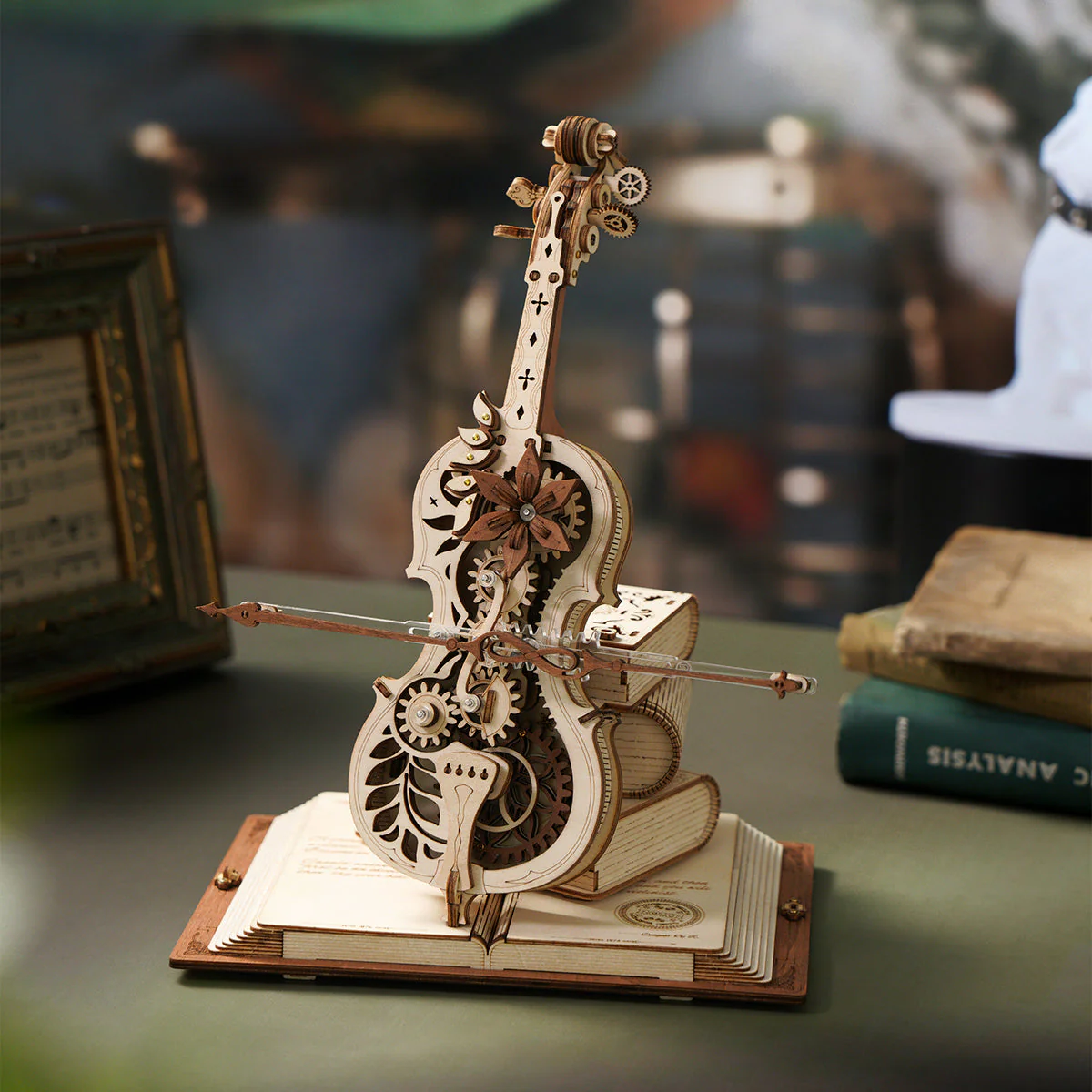 Magic Cello Mechanical Music Box 3D Wooden Puzzle - Image 3